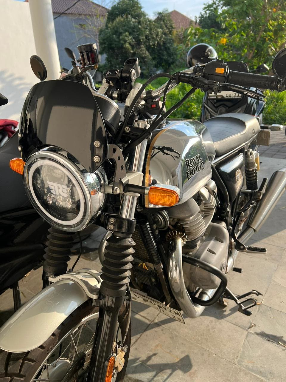 Royal Enfield Continental GT after a SparkWash mobile motorbike wash in Canggu, Bali